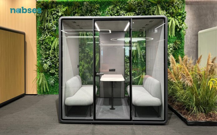 phone booth in office space