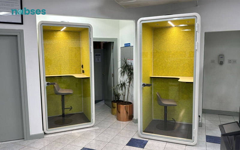 phone booth in office space